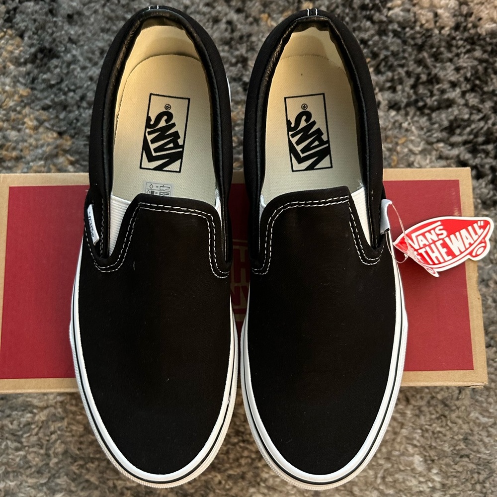Vans Black Classic Slip Ons